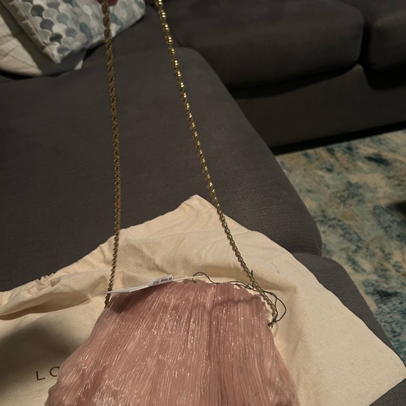 Loeffler Randall Bailey pleated blush clutch- New with tags, never used - Picture 4 of 6